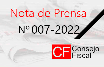 Nota de prensa N°07-2022-CF Designan nuevos miembros del Consejo Fiscal